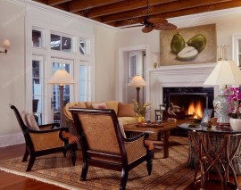 古典实木藤椅元素沙发装修效果图