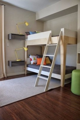 儿童房高低床装修效果图