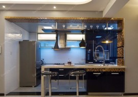 厨房吧台马赛克瓷砖装修效果图