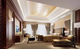 新中式大户型卧室装修效果图