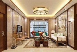 新中式风格客厅沙发装修效果图