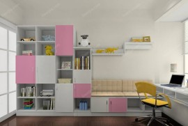 温馨又实用的粉色书房装修效果图