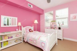 女孩粉色系风格卧室装修效果图